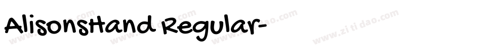 AlisonsHand Regular字体转换